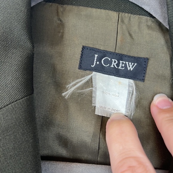 J.Crew Women's Grey 5 Buttons 100% Wool Blazer Size 8 - Picture 5 of 6